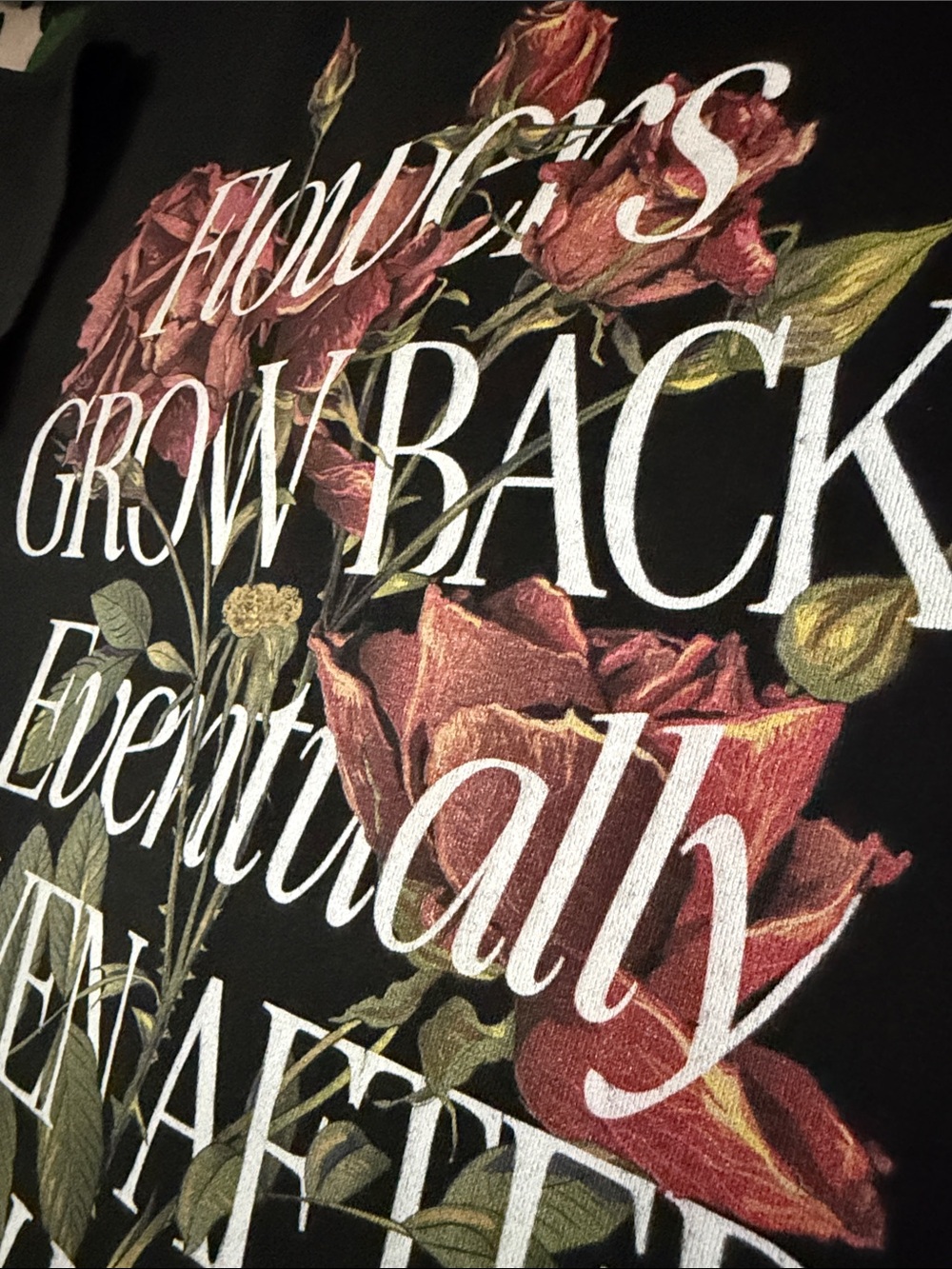 GROWTH EVENTUALLY BLACK TEE NWOT - Picture 13 of 14